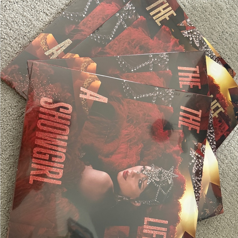 Taylor Swift Red Showgirl Album Cover